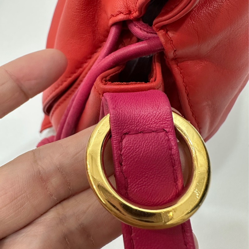 Loewe Flamenco 胭脂紅 福袋包 斜背包 肩背包 側背包 手提包-25