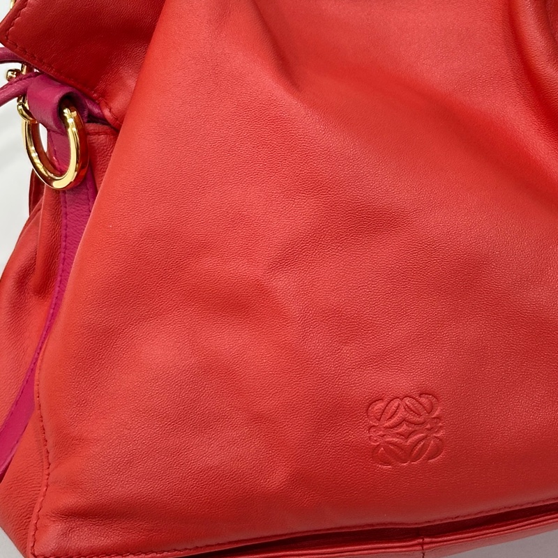 Loewe Flamenco 胭脂紅 福袋包 斜背包 肩背包 側背包 手提包-27