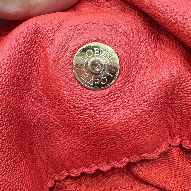 Loewe Flamenco 胭脂紅 福袋包 斜背包 肩背包 側背包 手提包-35