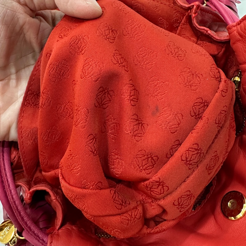 Loewe Flamenco 胭脂紅 福袋包 斜背包 肩背包 側背包 手提包-38
