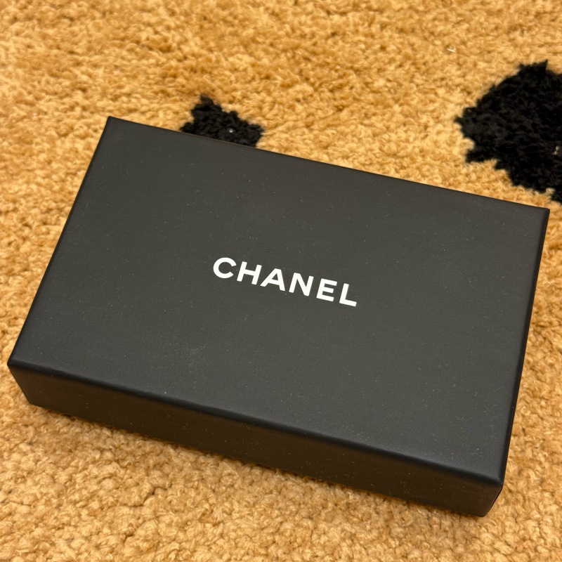 chanel經典黑金魚子醬cf零錢包 晶片保卡-2