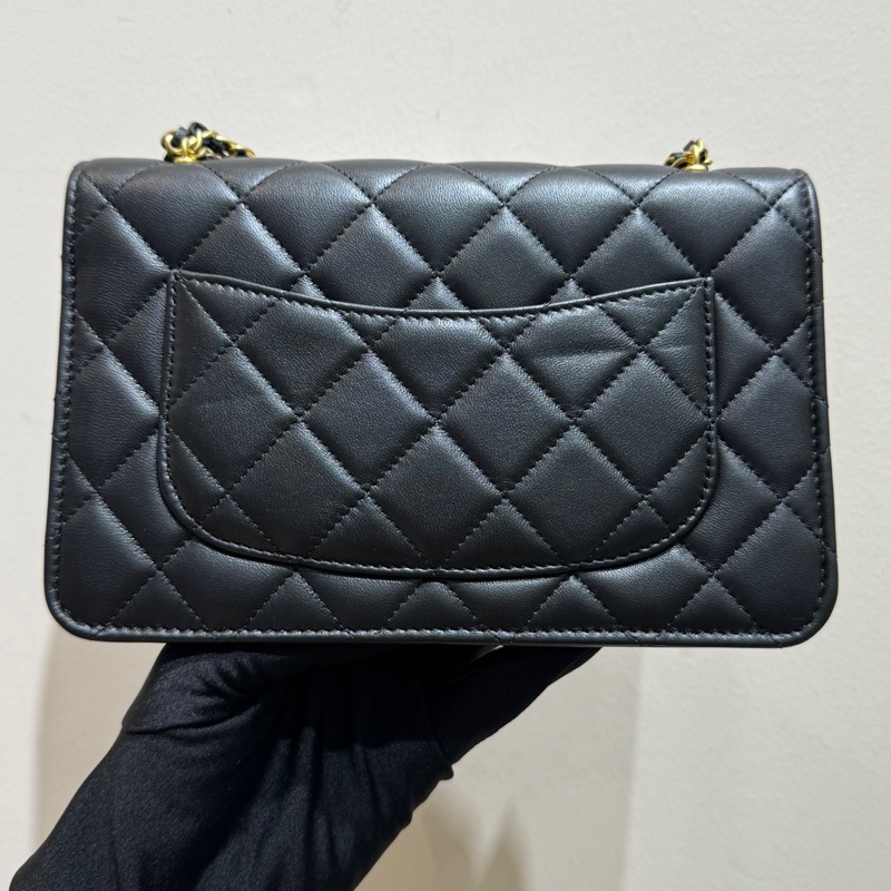 Chanel 香奈兒 23A手工坊獅子WOC 黑金-9