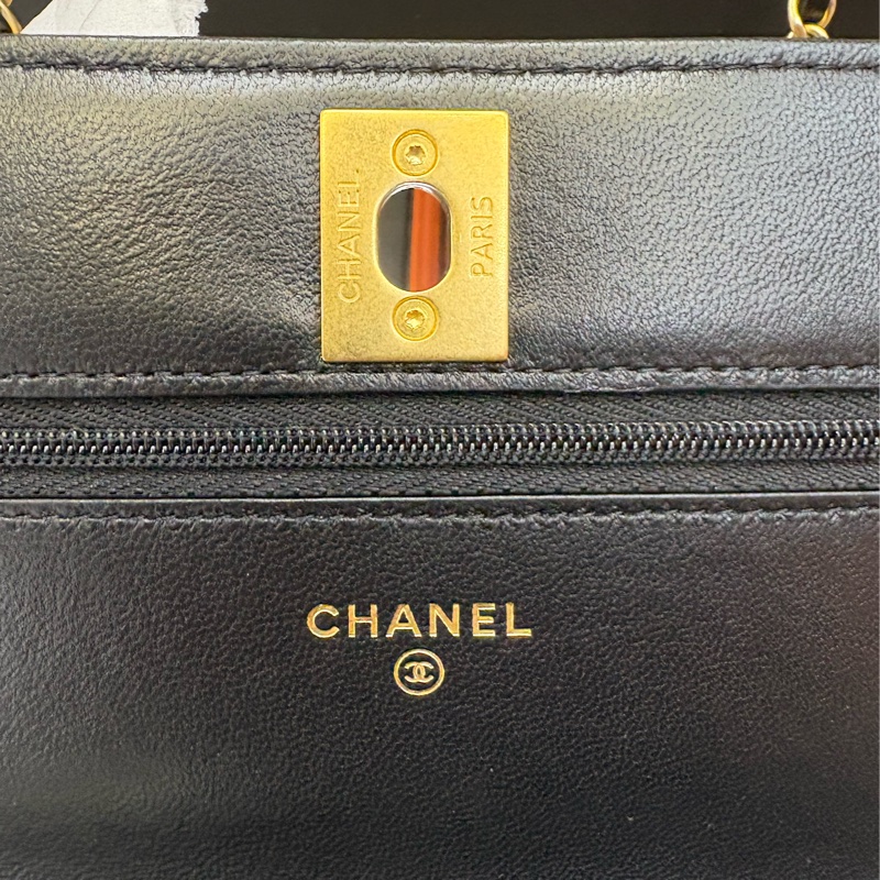 Chanel 香奈兒 23A手工坊獅子WOC 黑金-13