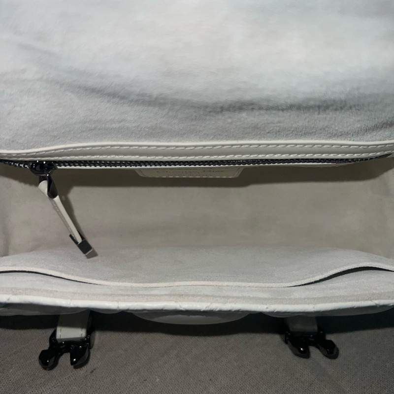 Dior/迪奥 Diorcamp 小号 白色 藤格纹全皮款 肩背包 斜背包-7