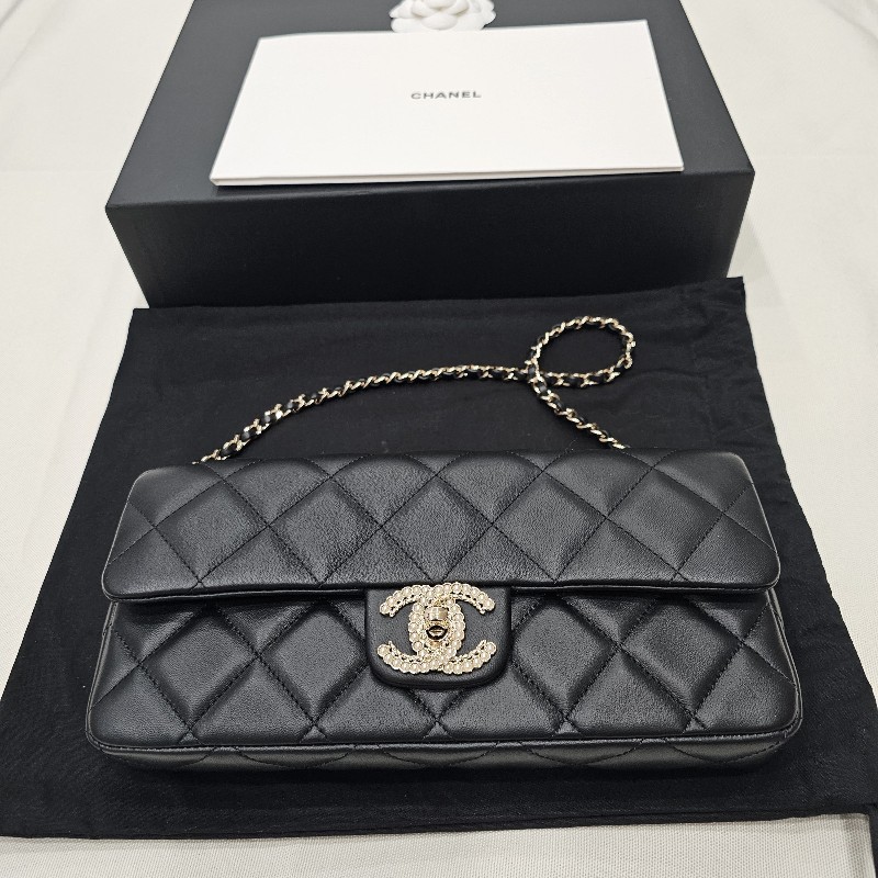 全新Chanel 法棍包(黑金.短鏈.晶片款)-0