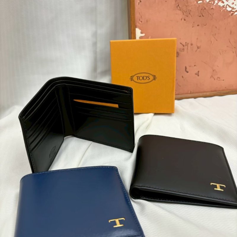 Tod’s 牛皮 8卡男用短夾 黑色-2