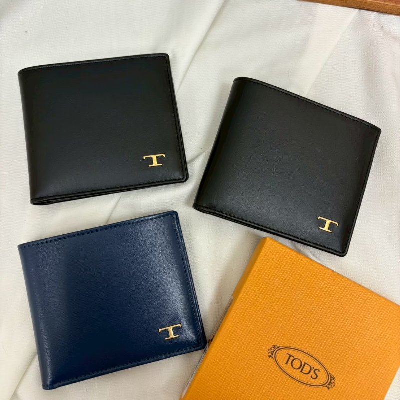 Tod’s 牛皮 8卡男用短夾 黑色-3