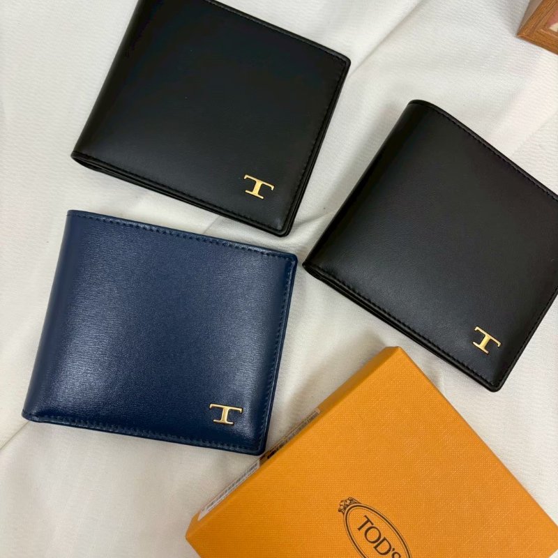 Tod’s 牛皮 8卡男用短夾 黑色-4