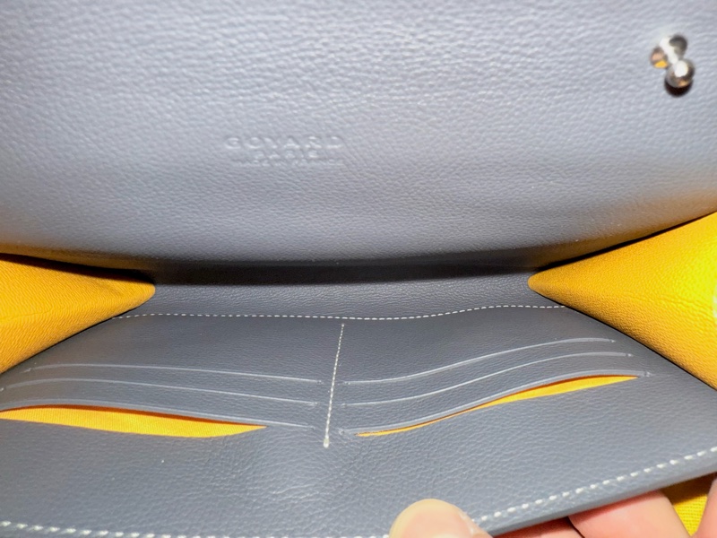 Goyard Chypre pouch 信封銀釦斜背包 灰銀-3