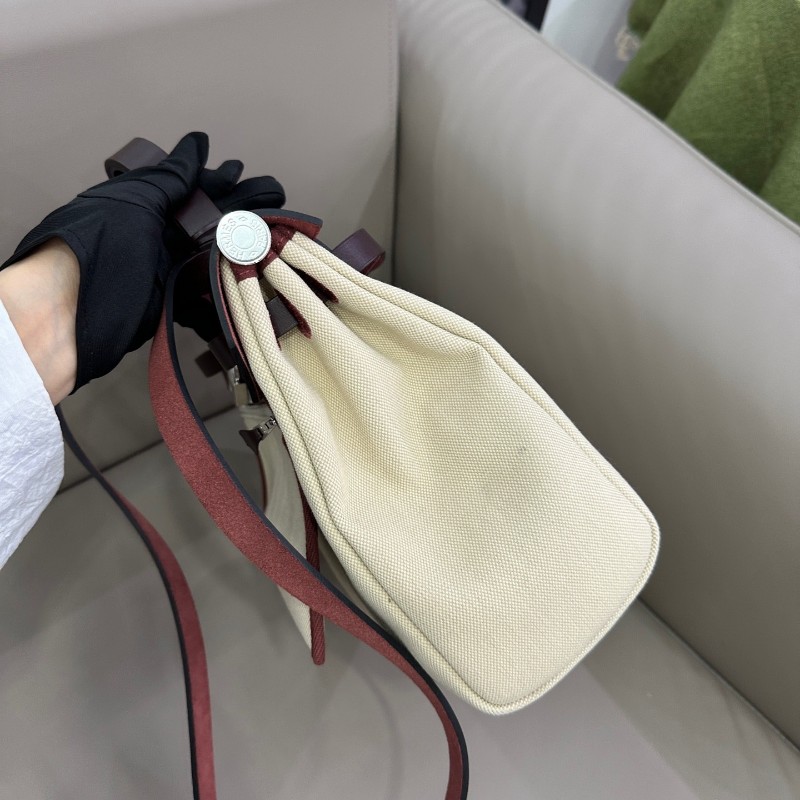 Hermes愛馬仕 herbag31紅棕金扣 Z刻 肩背包 斜背包-3