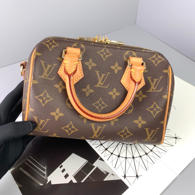 LV speedy20 米色背帶-1