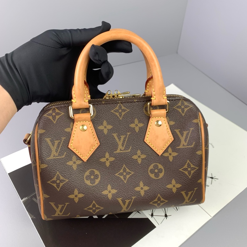 LV speedy20 米色背帶-6