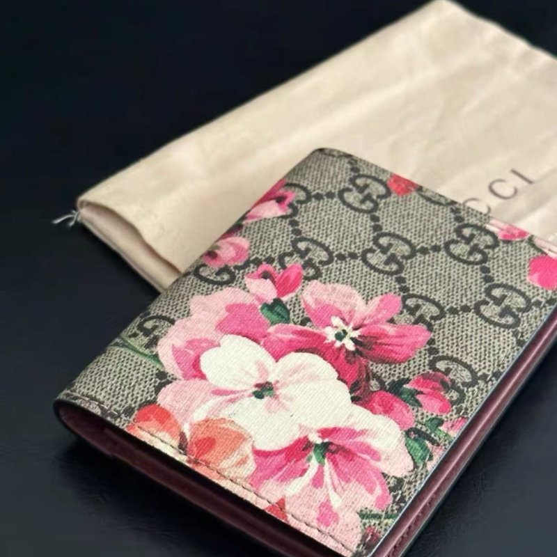 gucci天竺葵花錢包卡包 11*8*2cm 98新配件塵袋-5