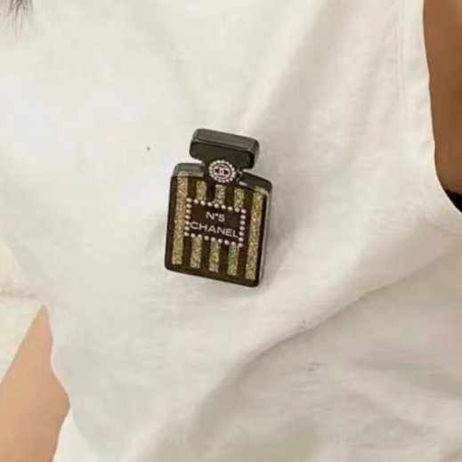 chanel 黑金5號香水瓶造型髮圈 3×5cm 全新閒置配件盒子-0