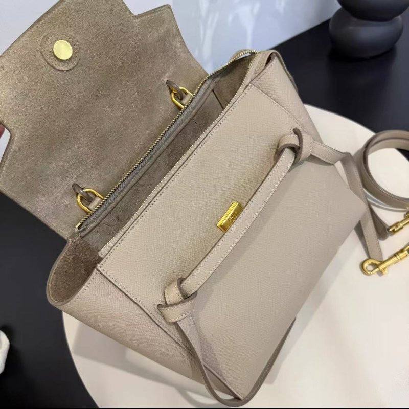 Celine 奶茶色鯰魚包 24×20 99新 配件塵袋-2