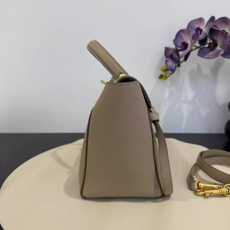 Celine 奶茶色鯰魚包 24×20 99新 配件塵袋-3