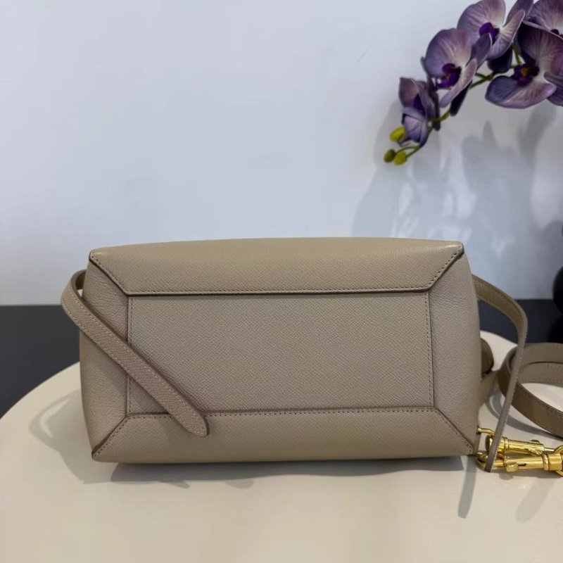 Celine 奶茶色鯰魚包 24×20 99新 配件塵袋-5