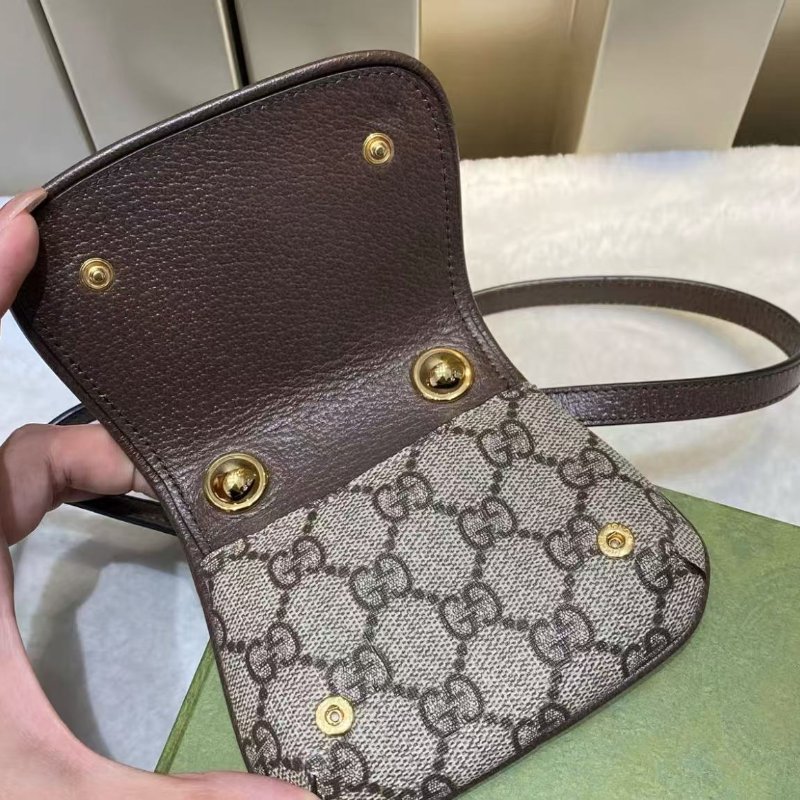 Gucci Blondie系列 GG Supreme小廢包耳機包 11.5x9x3cm 全新閒置 配件塵袋盒子-1