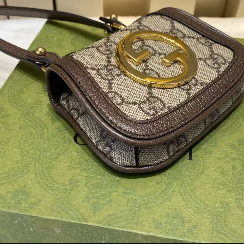 Gucci Blondie系列 GG Supreme小廢包耳機包 11.5x9x3cm 全新閒置 配件塵袋盒子-4