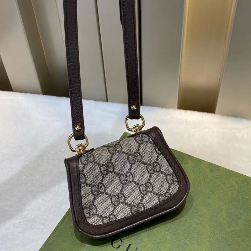 Gucci Blondie系列 GG Supreme小廢包耳機包 11.5x9x3cm 全新閒置 配件塵袋盒子-5