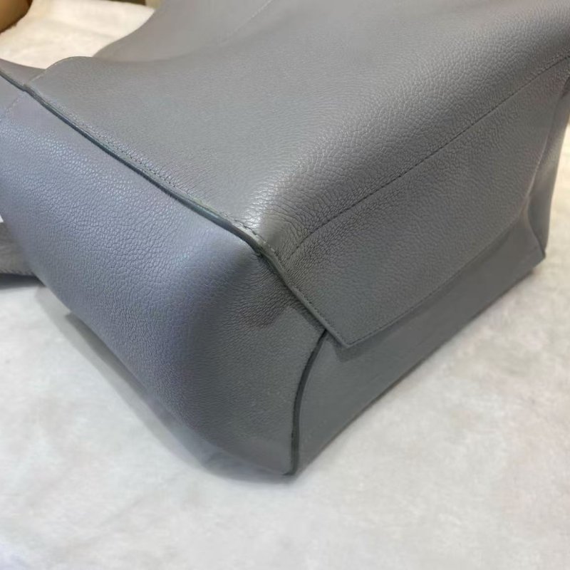 Celine 大象灰全皮水桶包23x33x17cm 96新 配件塵袋-2