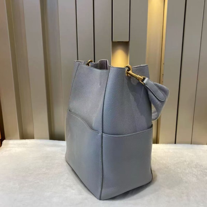 Celine 大象灰全皮水桶包23x33x17cm 96新 配件塵袋-5