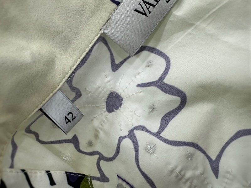 Valentino 華倫天奴男女同款刺繡花短袖襯衫 42碼-4
