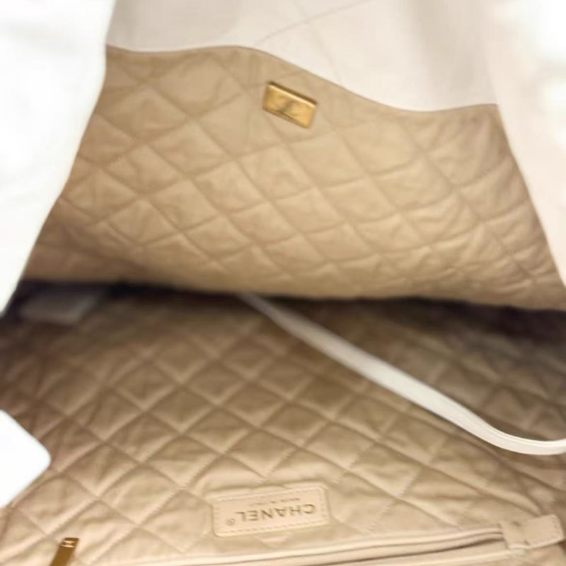 Chanel 22bag 白金 大號 芯片款 99新 配件塵袋-4