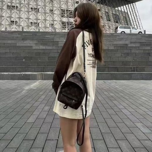 LV Palm Springs 小書包棕色老花 芯片款 全新配件塵袋-1