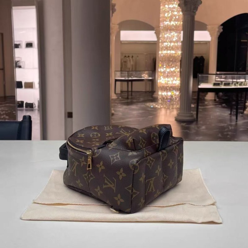 LV Palm Springs 小書包棕色老花 芯片款 全新配件塵袋-3