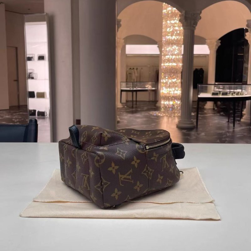 LV Palm Springs 小書包棕色老花 芯片款 全新配件塵袋-4
