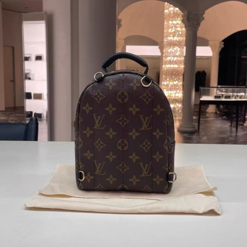 LV Palm Springs 小書包棕色老花 芯片款 全新配件塵袋-5