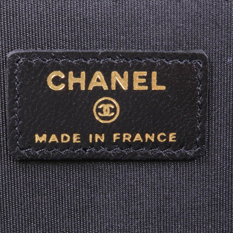 CHANEL 羊皮皮革Vanity Case金扣鏈帶手挽肩背兩用袋-12