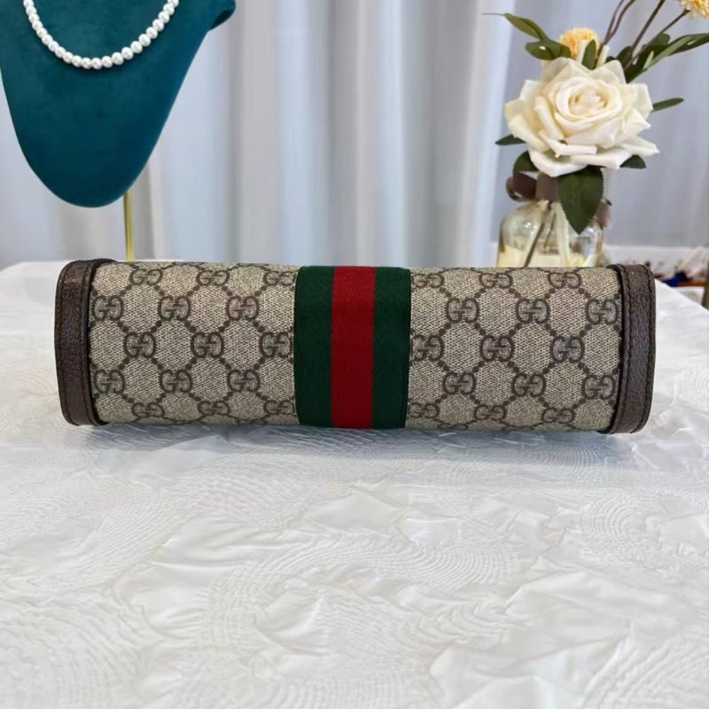 Gucci Ophidia系列 經典老花小號鏈條包 17.5*26*8 98新 配件塵袋-3