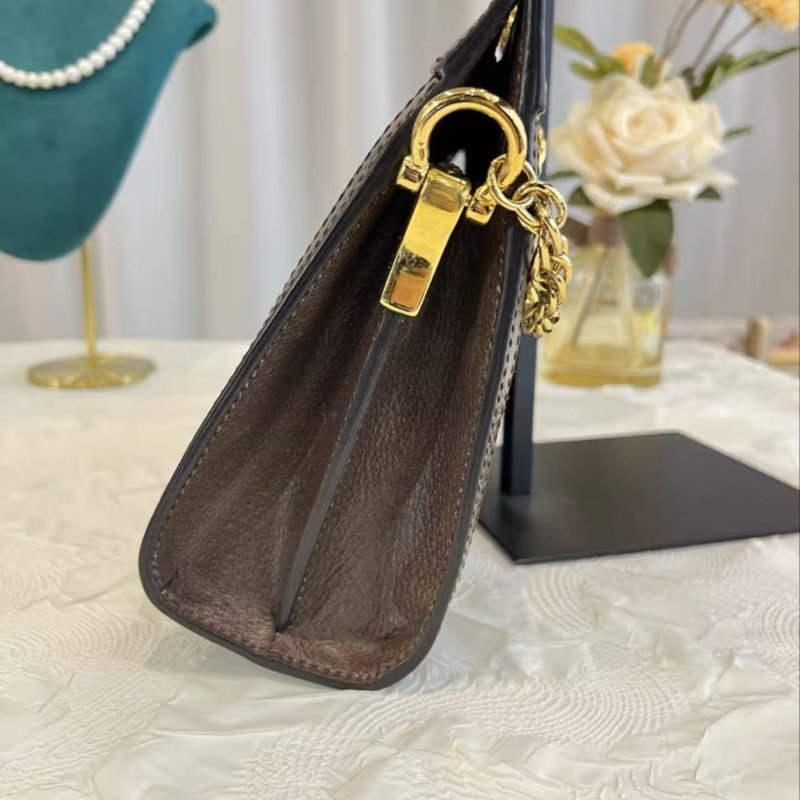 Gucci Ophidia系列 經典老花小號鏈條包 17.5*26*8 98新 配件塵袋-4