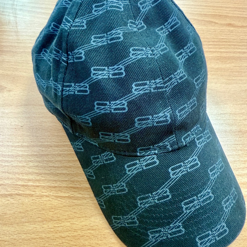 Balenciaga 巴黎世家 雙B老花 洗舊 挺版 黑色 牛仔布 鴨舌 老帽-2