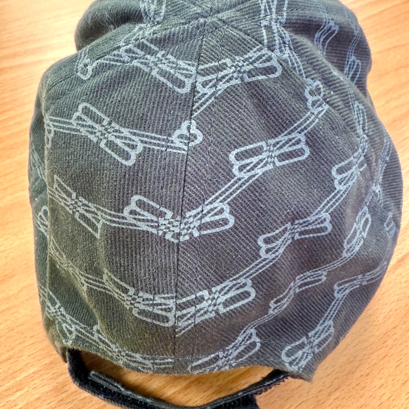 Balenciaga 巴黎世家 雙B老花 洗舊 挺版 黑色 牛仔布 鴨舌 老帽-3