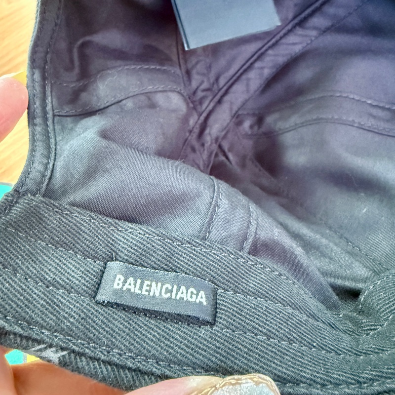 Balenciaga 巴黎世家 雙B老花 洗舊 挺版 黑色 牛仔布 鴨舌 老帽-7