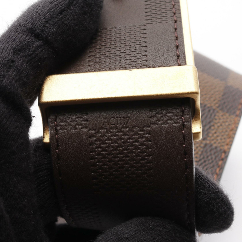 路易威登 Ceinture Neo Inventour 皮帶 M9235 Damier 帆布 Ebene 二手男款 LV-4