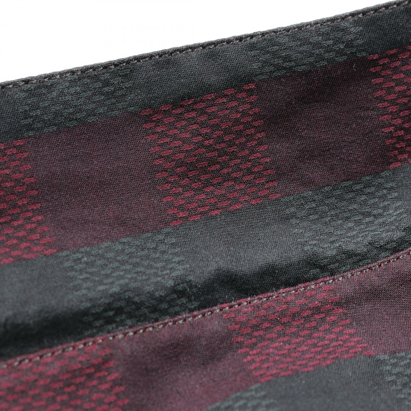 路易威登 Damier 長袖襯衫 RM142M 棉質 灰色 波爾多紅 二手 男款 M-6