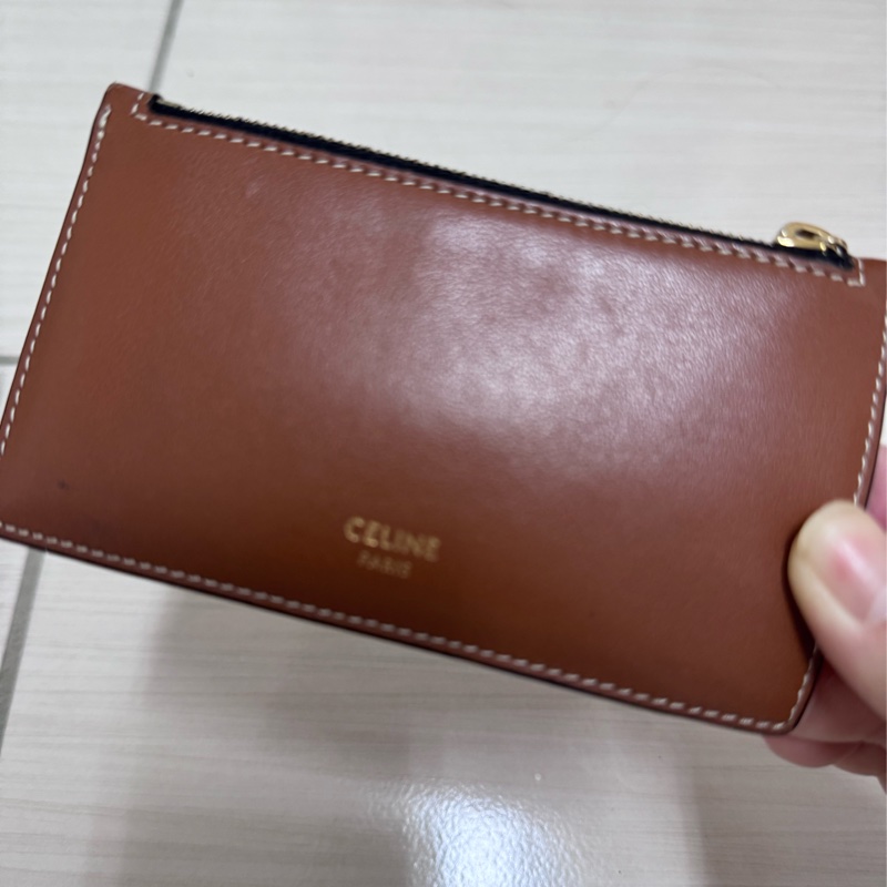 Celine 老花印花拉鍊卡片套-1