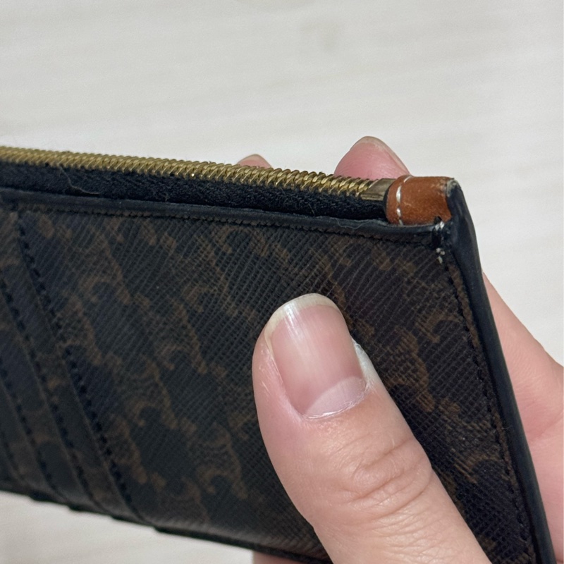 Celine 老花印花拉鍊卡片套-13