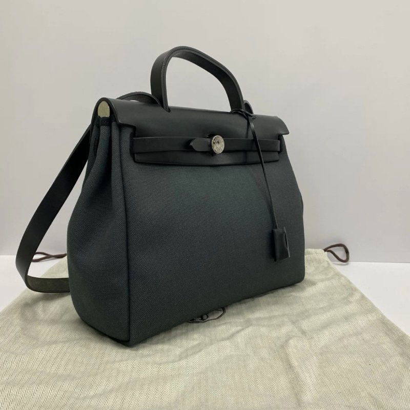 HERMES herbag31銀扣子母手提斜背包 31*25*11 98新配件塵袋-1