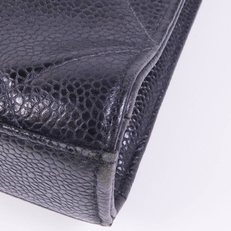 CHANEL 牛皮皮革Vintage Briefcase金扣手挽袋-5