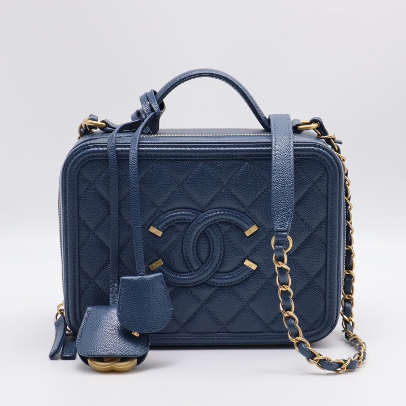 CHANEL Vanity case - 中號海藍28開-0