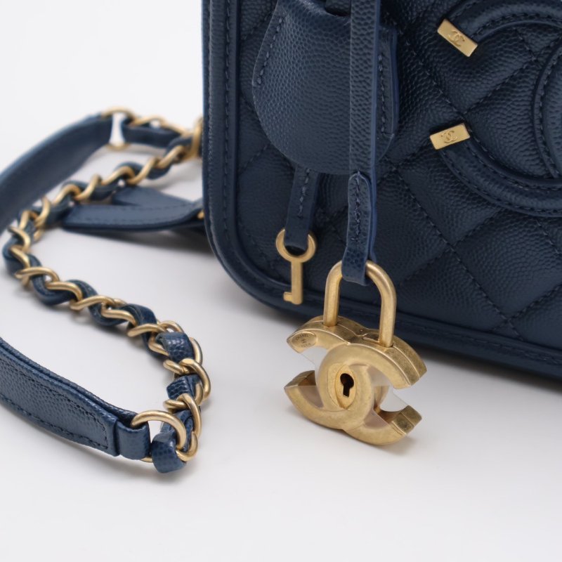 CHANEL Vanity case - 中號海藍28開-10
