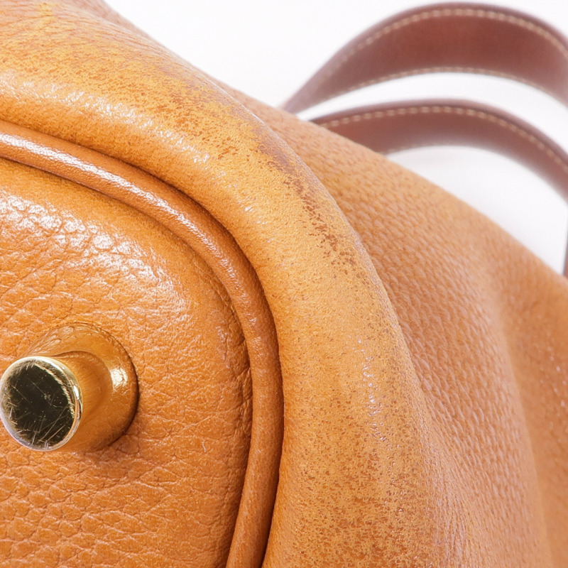 HERMES Barenia皮革Picotin PM金扣手挽袋Fauve-5