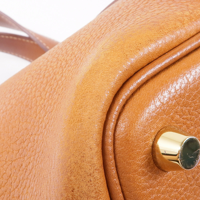 HERMES Barenia皮革Picotin PM金扣手挽袋Fauve-6