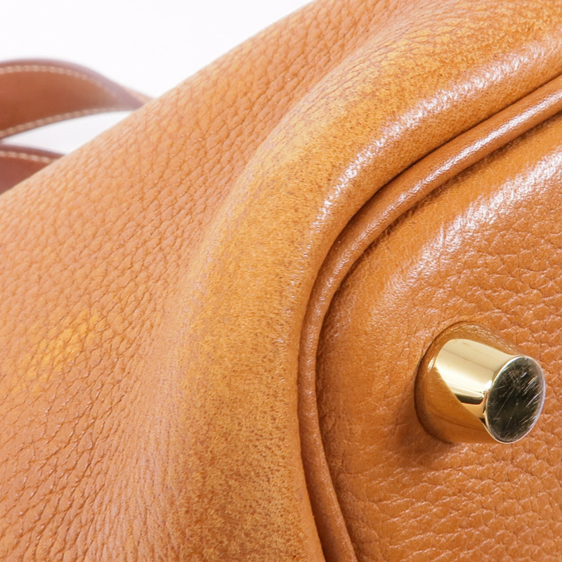 HERMES Barenia皮革Picotin PM金扣手挽袋Fauve-8