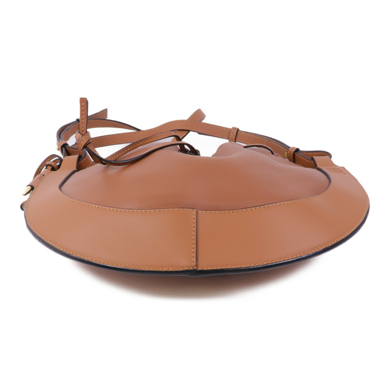 LOEWE 牛皮皮革Horseshoe金扣肩背袋-3